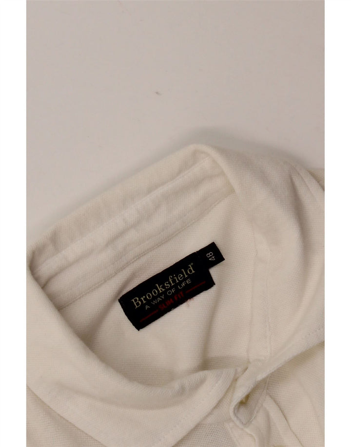 Brooksfield Herren Slim Fit Hemd IT 48 Small Weiß