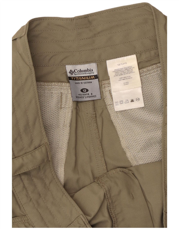 COLUMBIA Damen Titanium Chino Shorts US 12 Large W36 Khaki Nylon