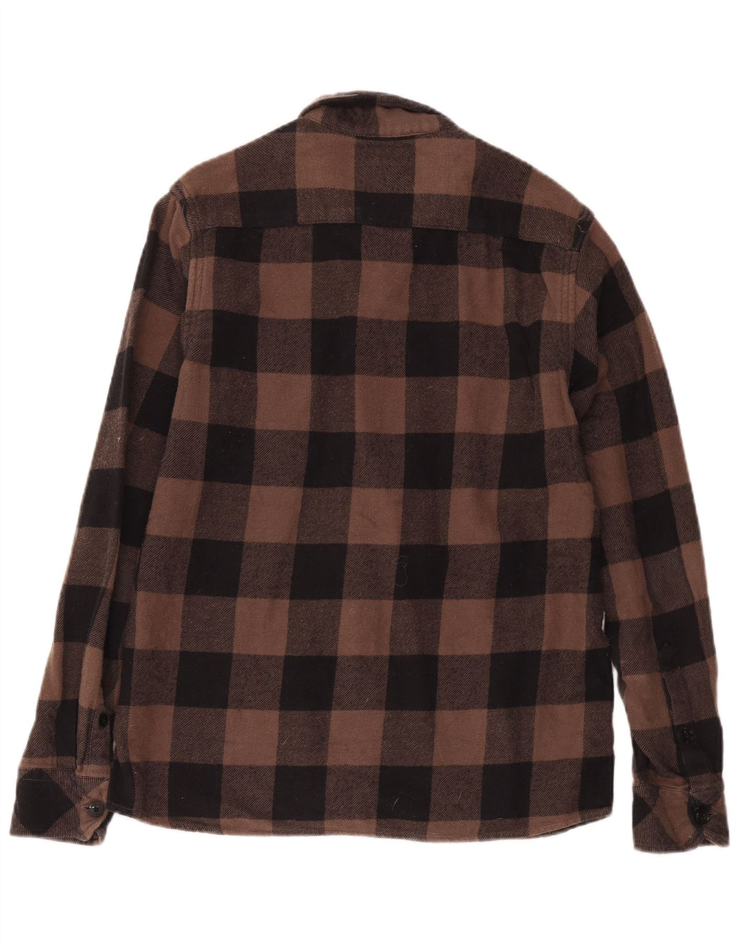 Dickies Herren-Flanellhemd aus mittelbrauner Gingham-Baumwolle