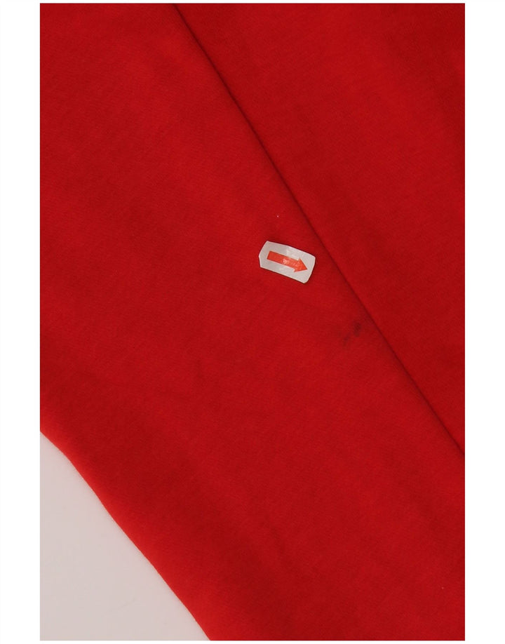 Nike Herren-Kapuzenpullover mit grafischem Reißverschluss, groß, aus roter Baumwolle
