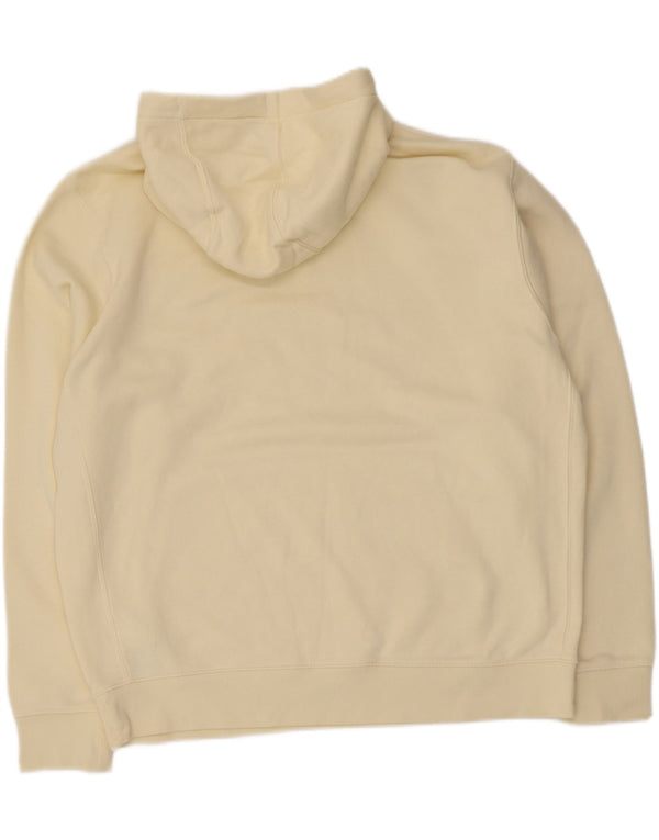 Nike Mens Hoodie Jumper Large Yellow Cotton