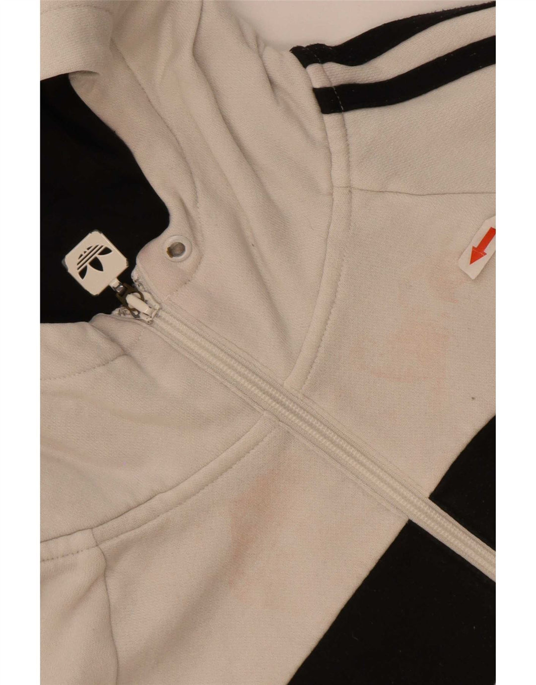 Adidas Damen Graphic Zip Hoodie Pullover IT 44 Mittelweiß Farbblock