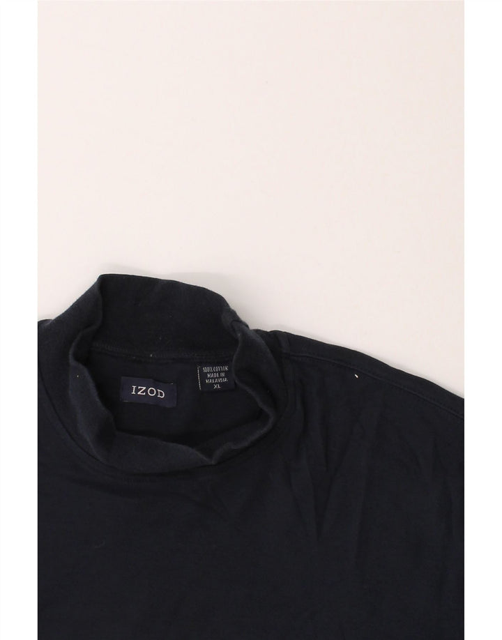 IZOD Mens T-Shirt Top XL Navy Blue Cotton Vintage Izod and Second-Hand Izod from Messina Hembry 