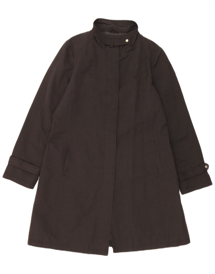 John Lewis Damenmantel UK 14 Mittelschwarze Baumwolle