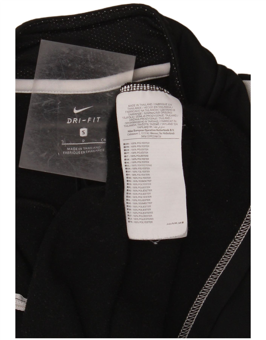 NIKE Herren Dri Fit Pullover-Trainingsanzug mit Reißverschluss, Größe S, Schwarz, Farbblock