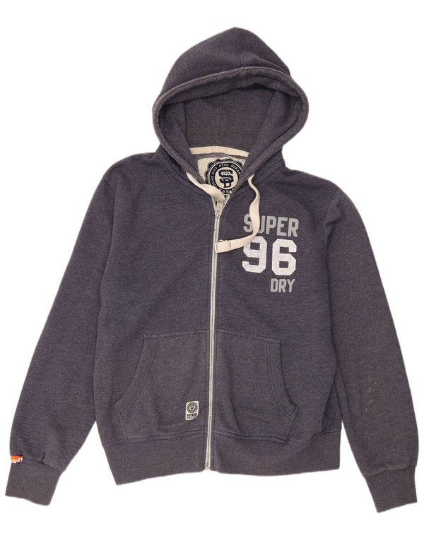 Superdry Herren-Kapuzenpullover mit grafischem Reißverschluss, 2XL, Marineblau, Baumwolle