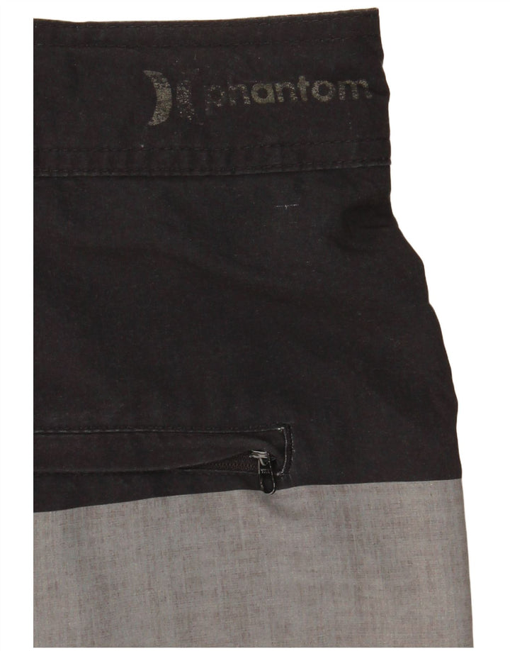 Hurley Herren-Badeshorts XL, schwarz gestreift, Polyester