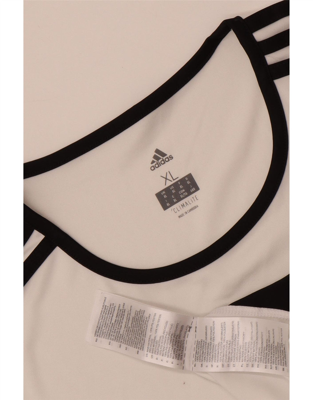 ADIDAS Herren Climalite T-Shirt Top XL Weiß Polyester