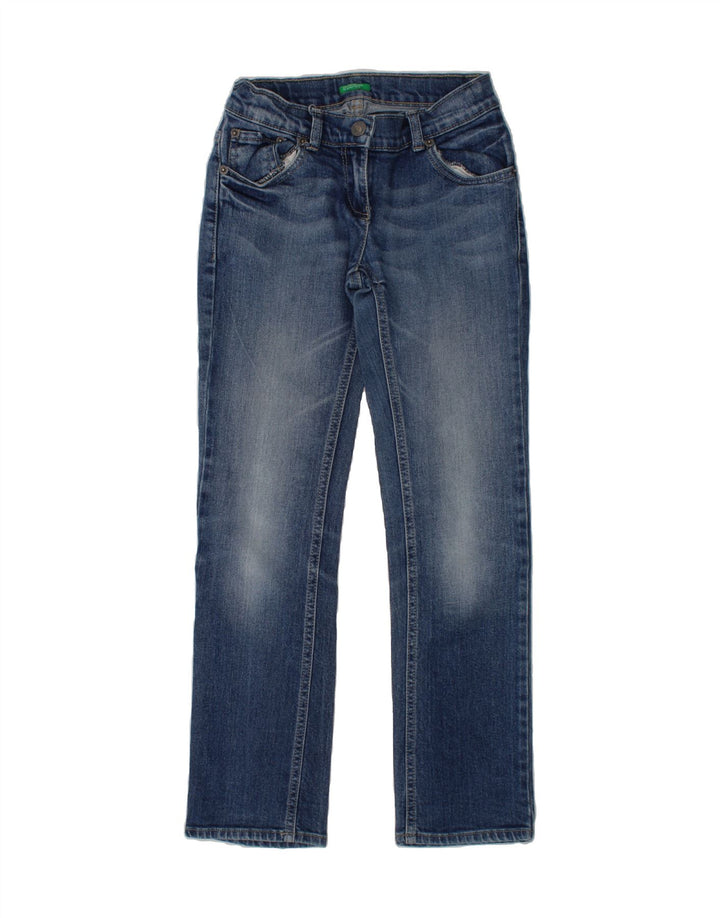 BENETTON Girls Straight Jeans 10-11 Years Blue Vintage Benetton and Second-Hand Benetton from Messina Hembry 