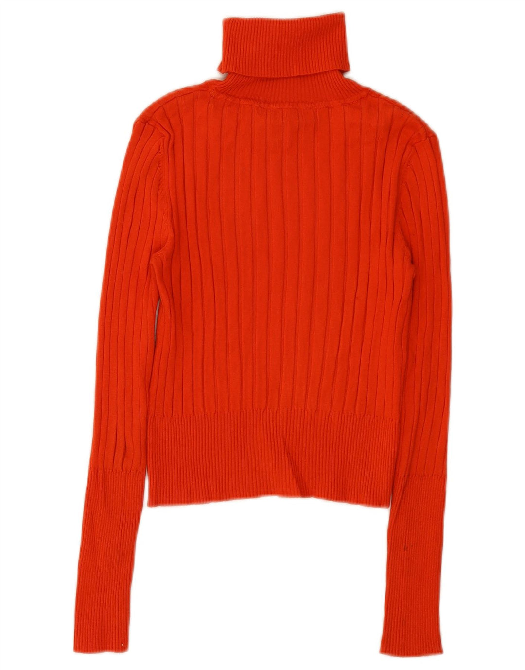 Zara Damen Crop Rollkragenpullover Pullover UK 12 Mittelorange