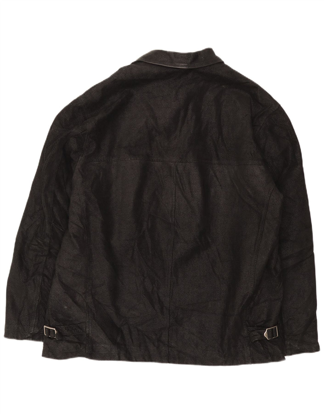 SAVE THE FOREST Herren Lederjacke IT 54 2XL Schwarzes Leder