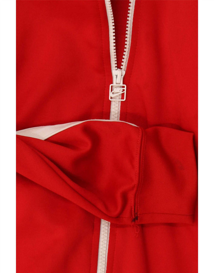 Nike Herren-Kapuzenpullover mit grafischem Reißverschluss, klein, rot, Farbblock-Polyester