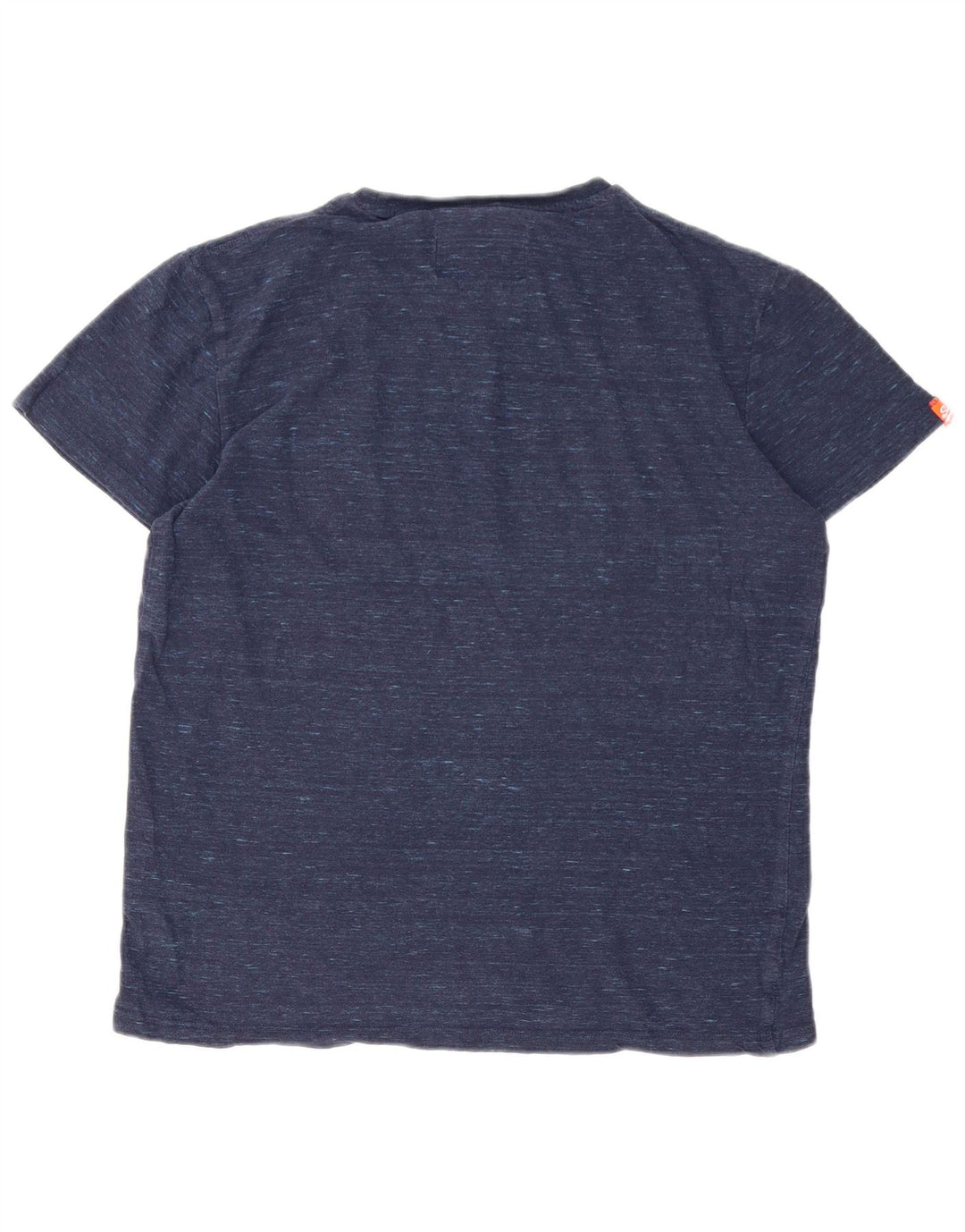 Superdry Herren-T-Shirt-Oberteil, klein, marineblau gesprenkelte Baumwolle