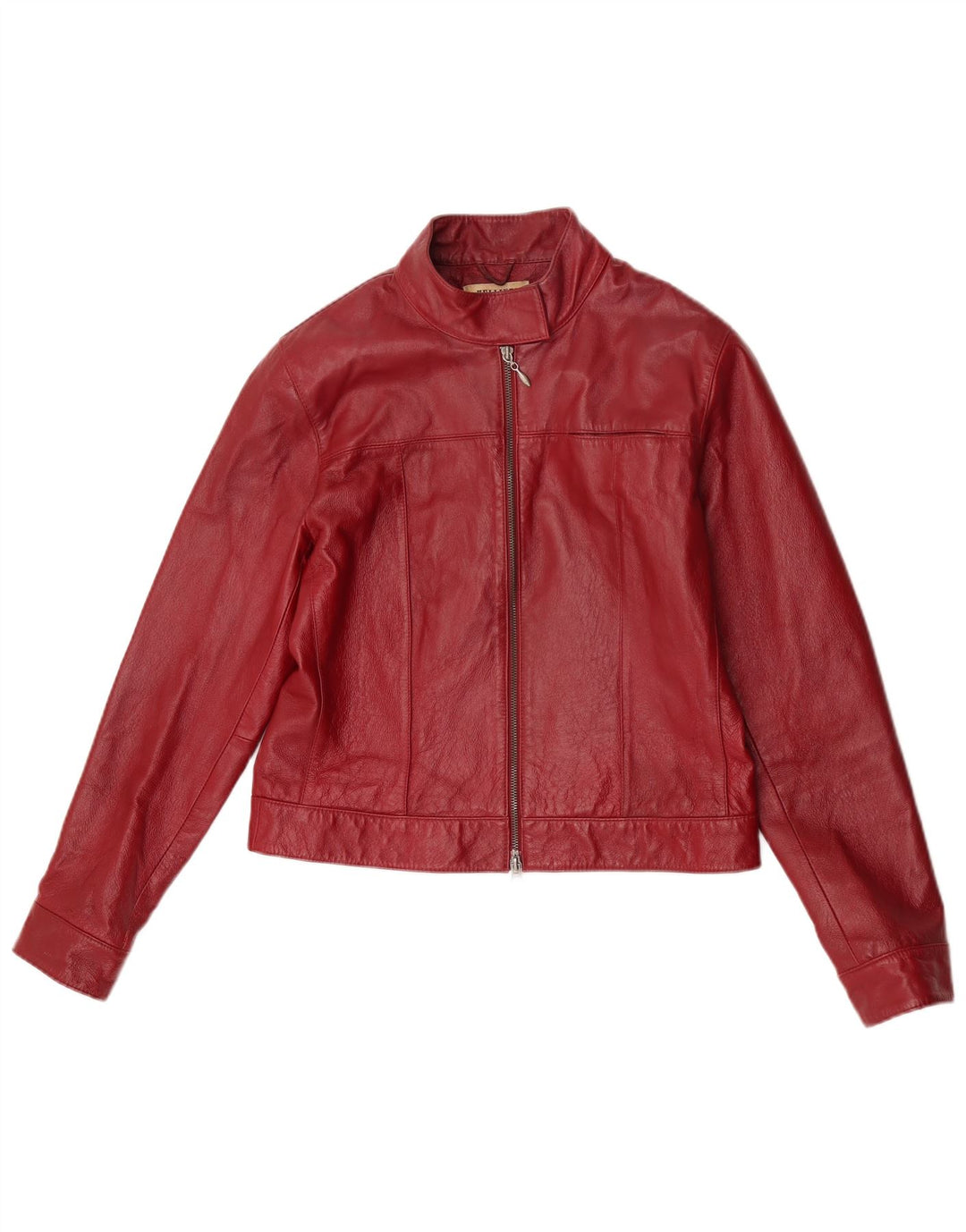 HELLINE Damen Lederjacke UK 12 Mittelrotes Leder