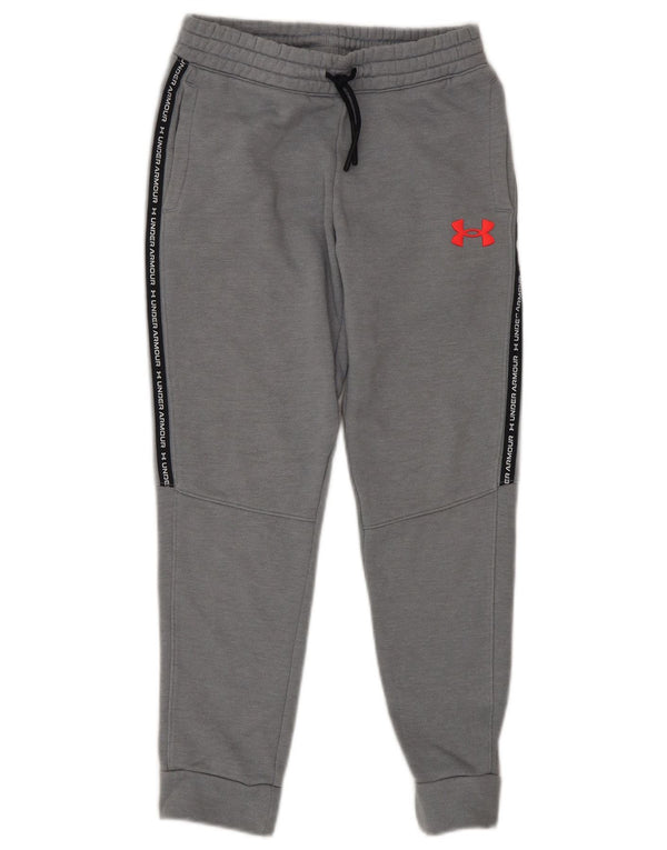 UNDER ARMOUR Mädchen-Trainingsanzug mit grafischer Hose und Jogger, 7–8 Jahre, Größe S, Grau