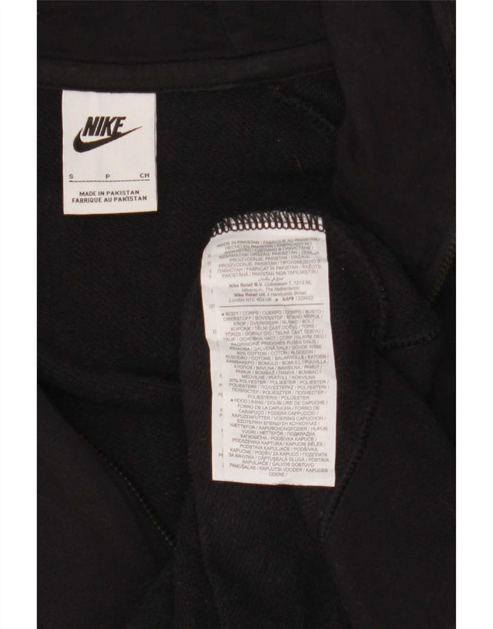 Nike Herren-Kapuzenpullover mit Reißverschluss, Größe S, schwarze Baumwolle