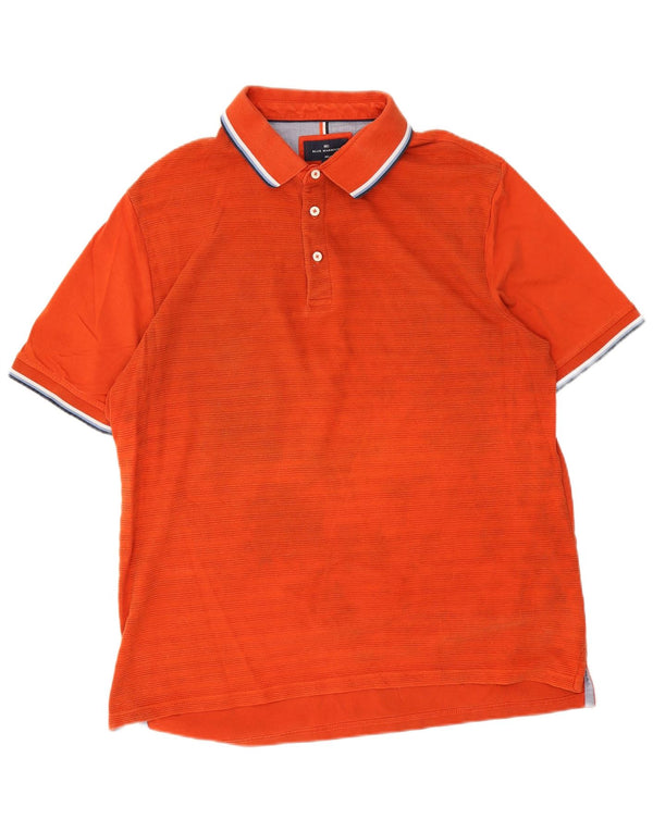 Marks & Spencer Herren Blue Harbor Relaxed Fit Poloshirt Large Orange