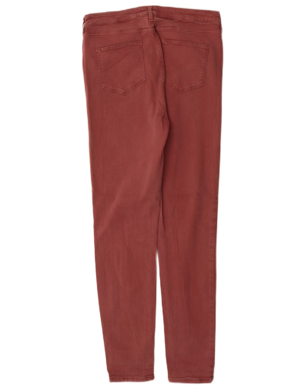 Fat Face Damen Skinny Jeans UK 14 Large W30 L30 Burgund Baumwolle