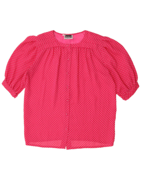 Luisa Spagnoli Damen 1/2-Arm-Poloshirt IT 44 Mittelrosa gepunktet