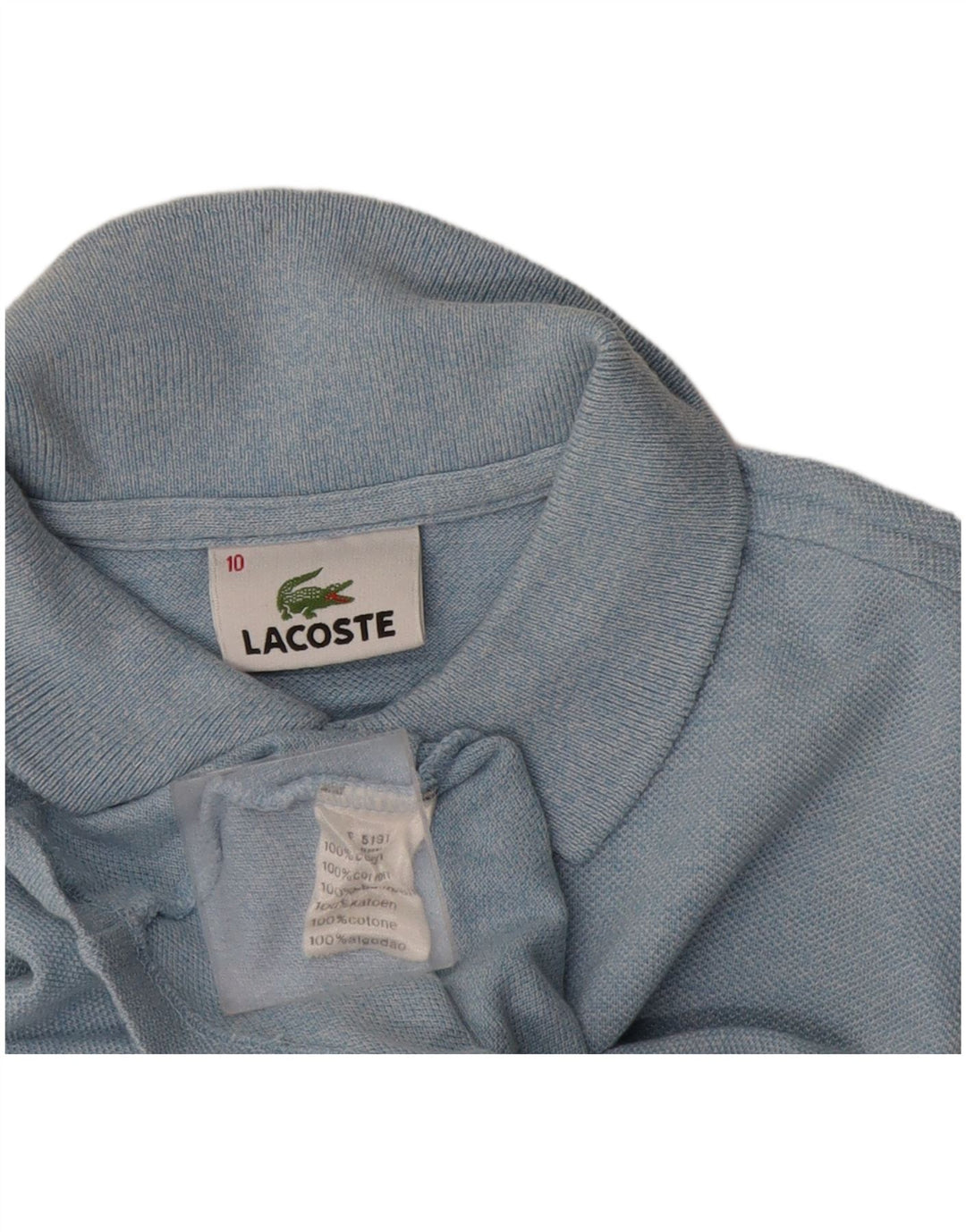 Lacoste Jungen-Poloshirt, 9–10 Jahre, blaue Baumwolle