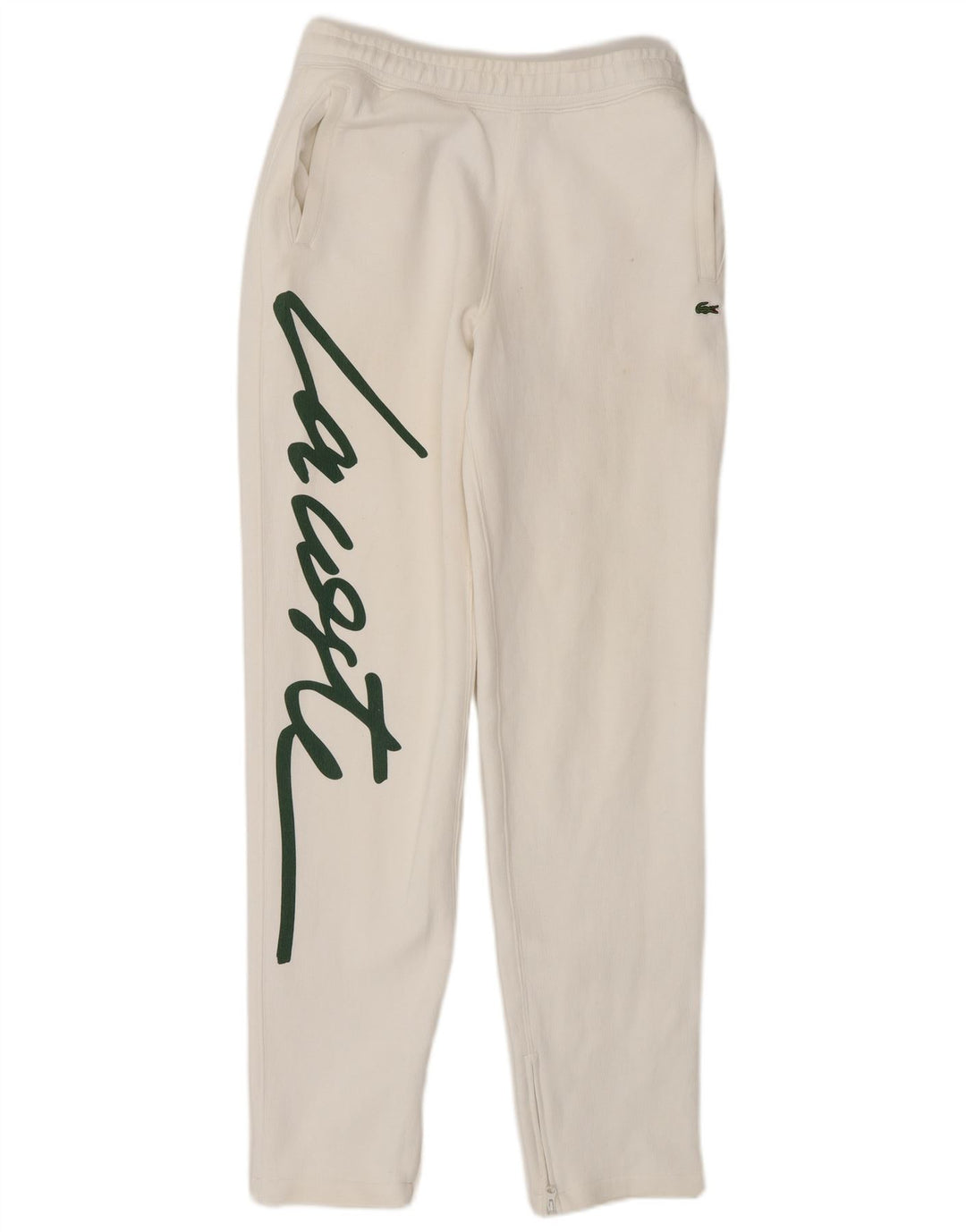 Lacoste Herren-Trainingshose mit Grafik, XS, weiße Baumwolle
