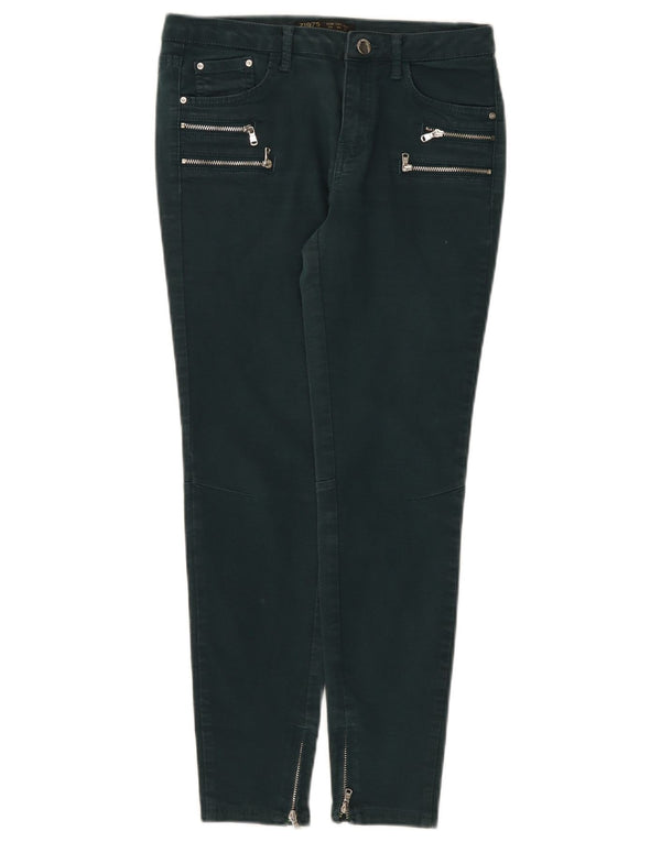 Zara Damen Slim Jeans EU 36 XS W26 L26 Grün