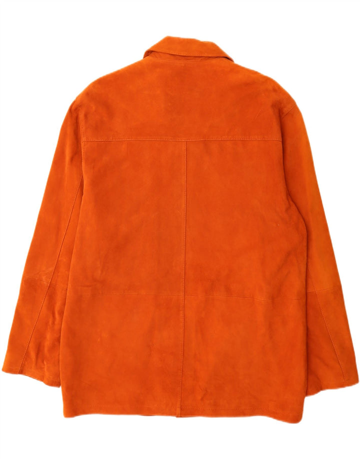 Pierre Cardin Herren Wildlederjacke IT 50 Großes orangefarbenes Leder