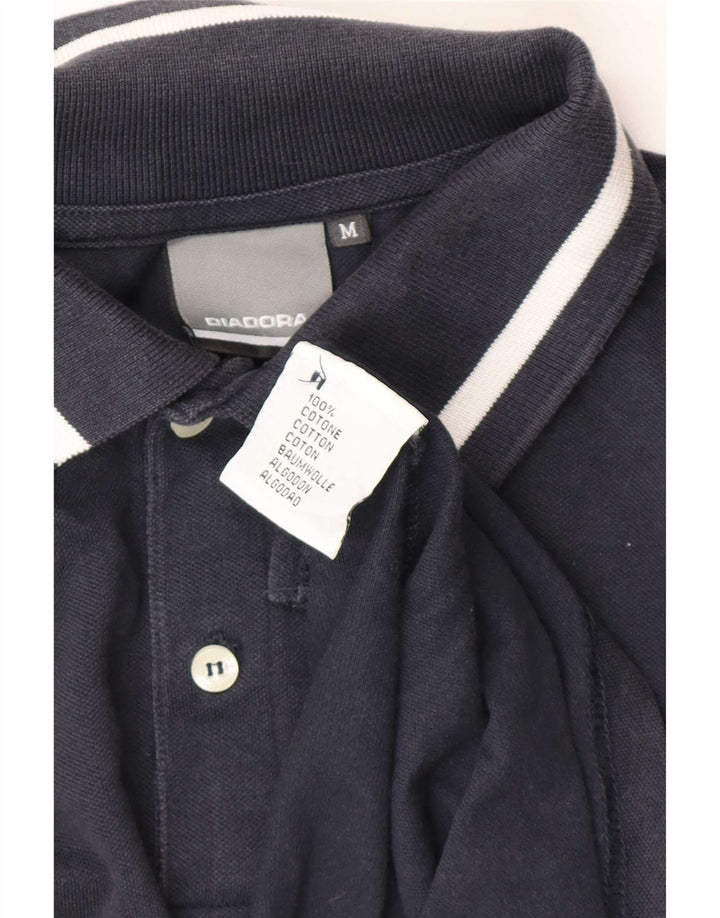 Diadora Herren-Poloshirt, mittelgroß, marineblau, Baumwolle