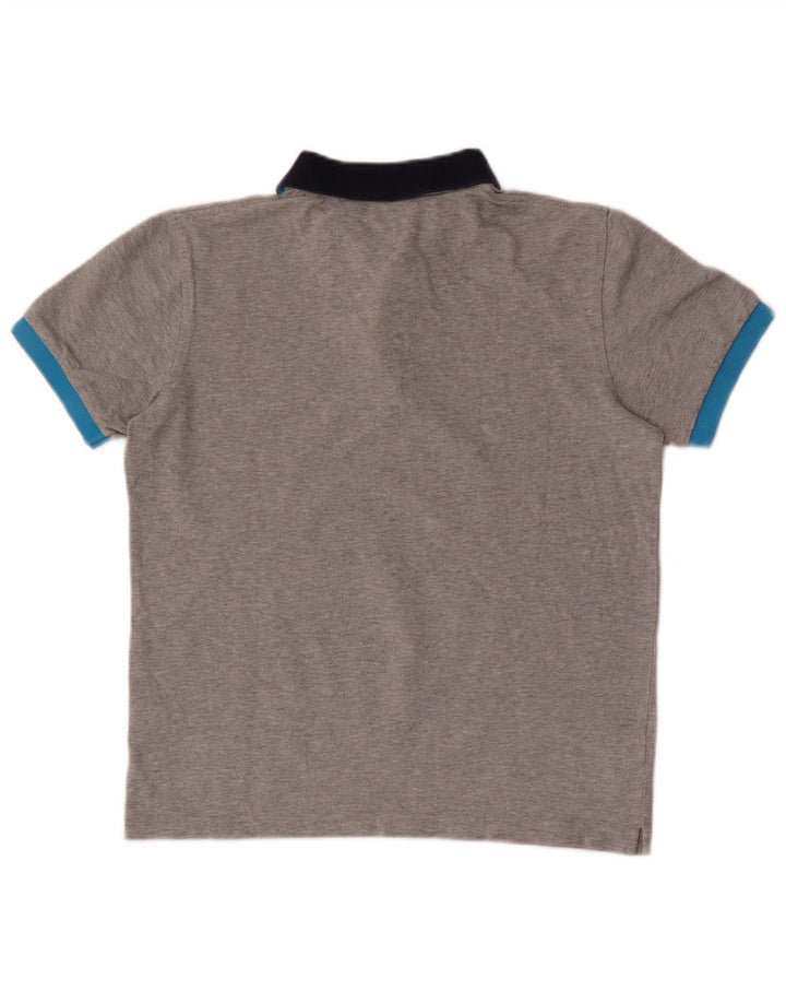 Sun68 Herren-Poloshirt, Größe S, Grau, Colourblock-Baumwolle