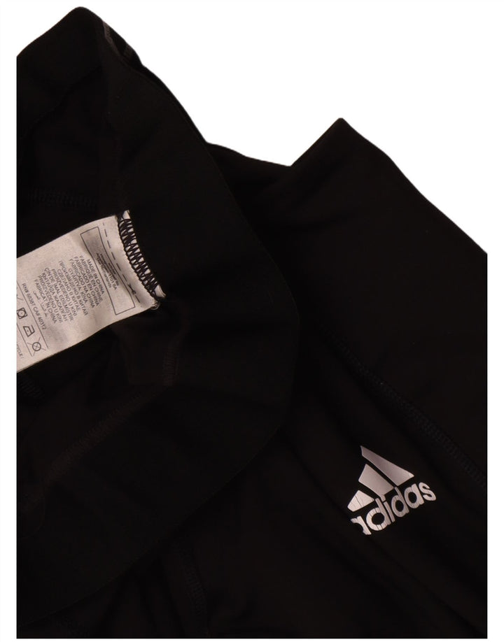 Adidas Damen Graphic Leggings UK 8 Small Schwarz Polyester