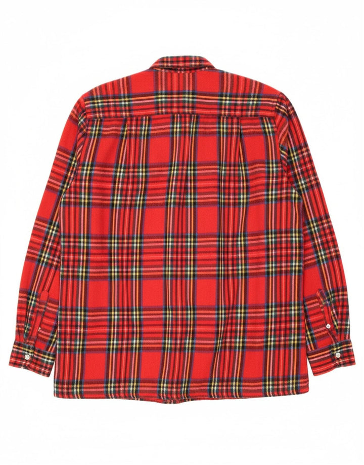 VINTAGE Mens Flannel Shirt Size 40 Medium Red Check Vintage Vintage and Second-Hand Vintage from Messina Hembry 