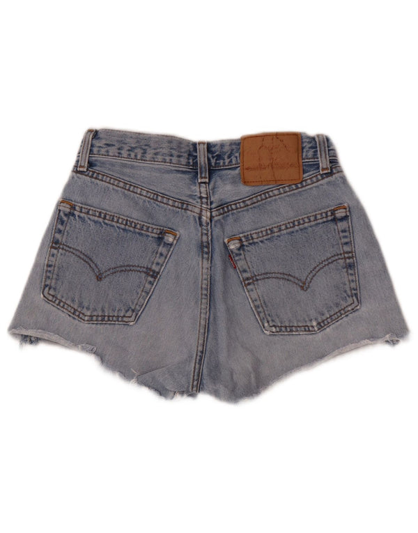 Levi's Damen 501 High Waist Denim Shorts W27 Small Blau