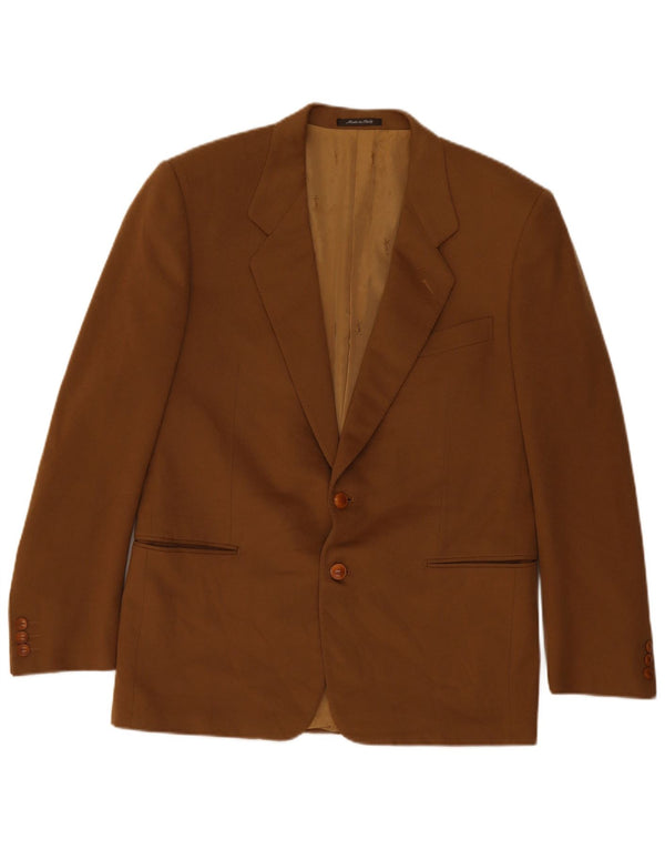 YVES SAINT LAURENT Herren 2-Knopf-Blazerjacke IT 52 XL Braune Wolle