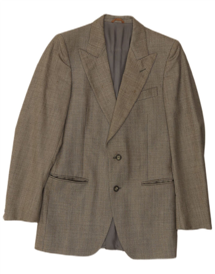 Vintage Herren 2-Knopf-Blazer-Jacke IT 46 Small Grey