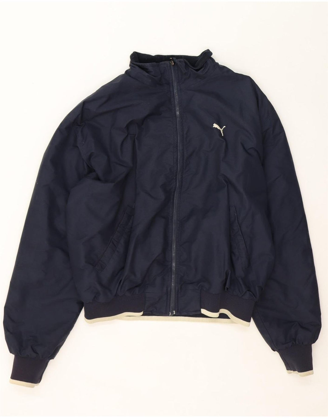 Puma Herren Bomberjacke mit Grafik, UK 42 XL, Marineblau, Farbblock