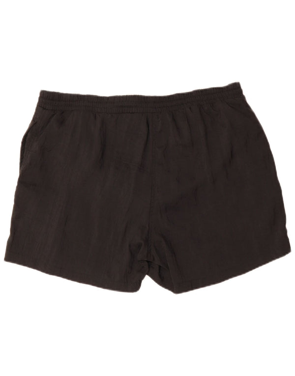 VINTAGE Herren-Sportshorts, groß, aus schwarzem Polyamid
