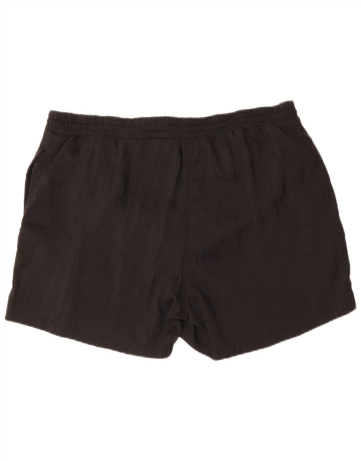 VINTAGE Herren-Sportshorts, groß, aus schwarzem Polyamid