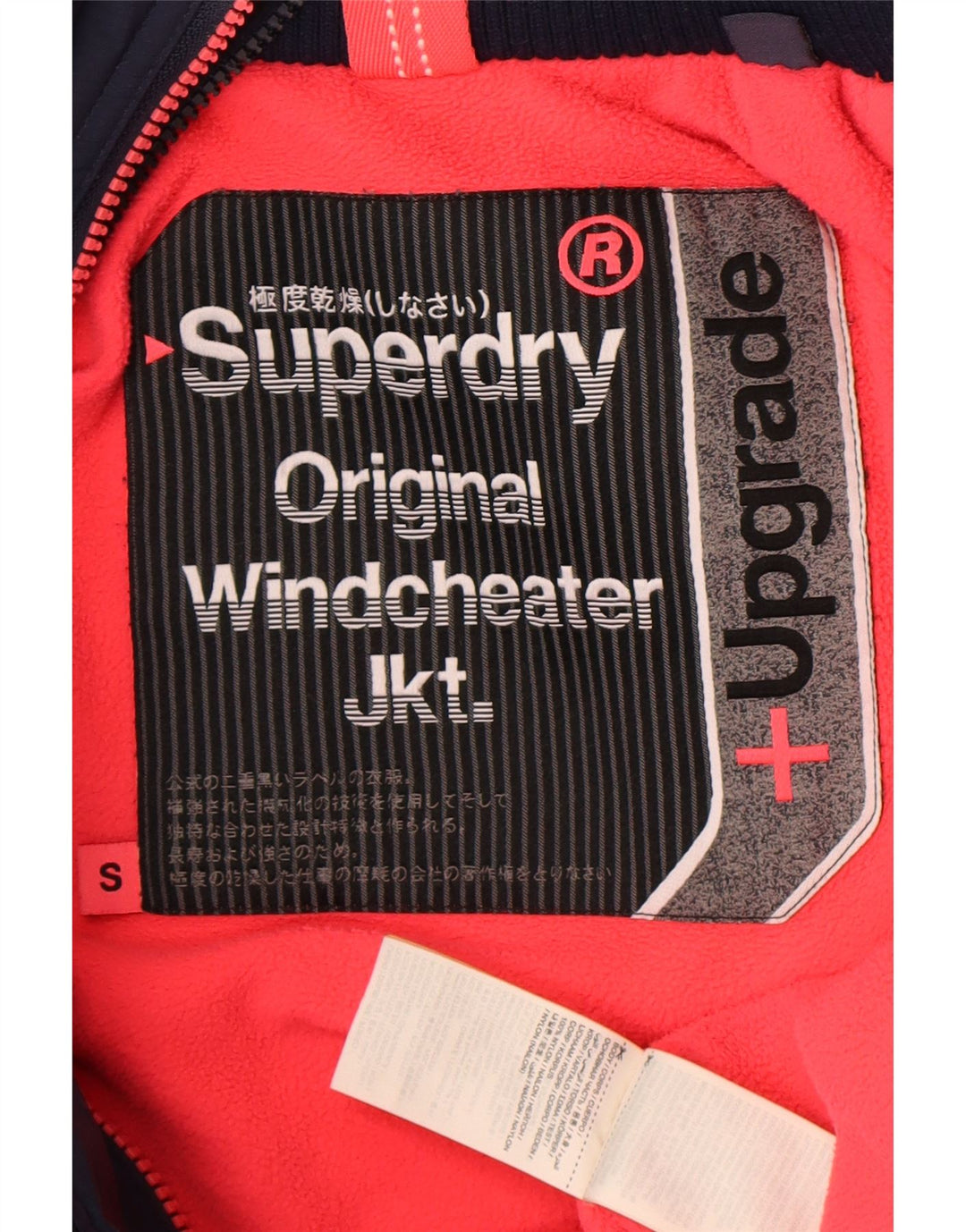 Superdry Damen Graphic Windjacke UK 10 Small Marineblau