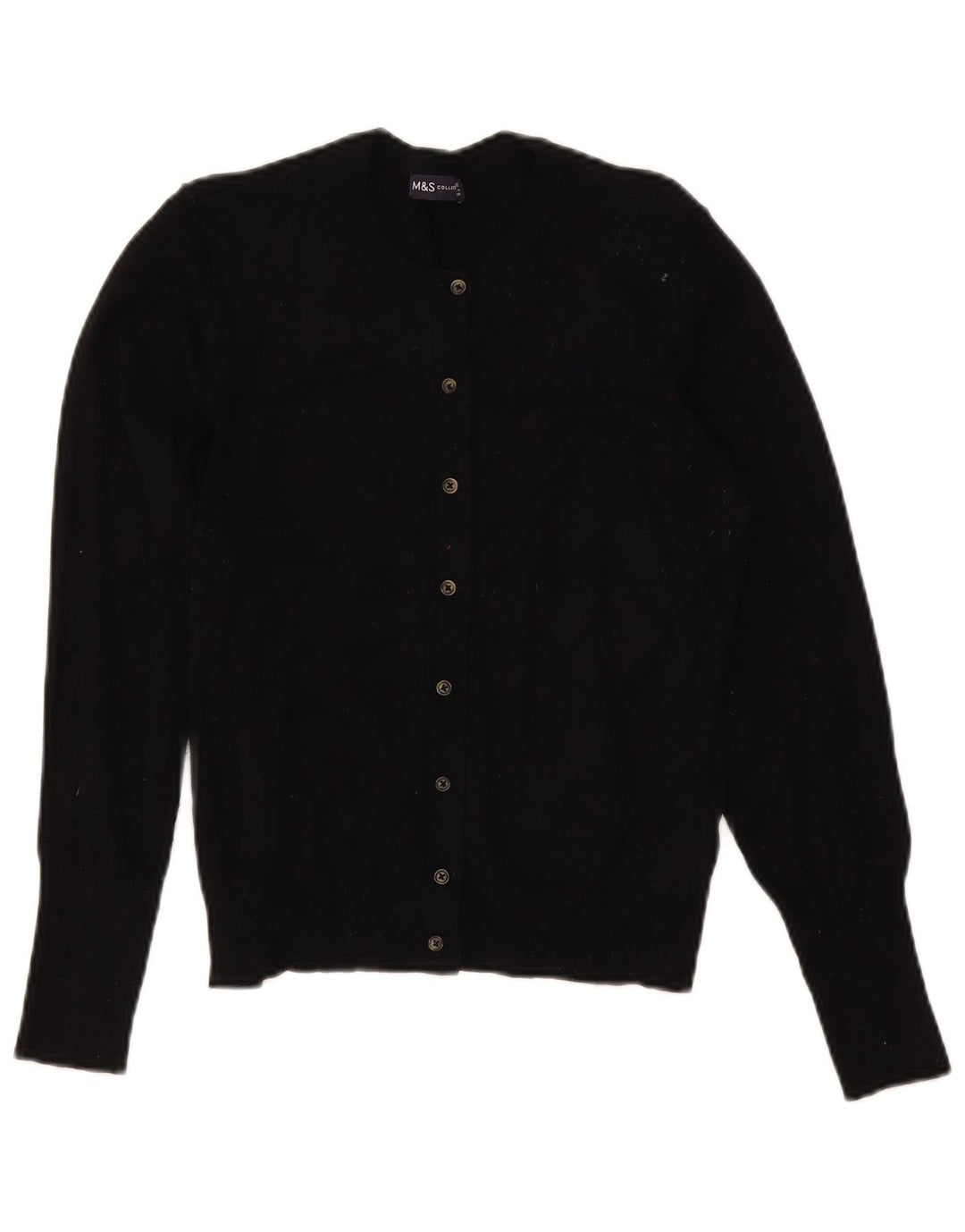 Marks & Spencer Damen-Cardigan-Pullover UK 12 Mittelschwarze Viskose