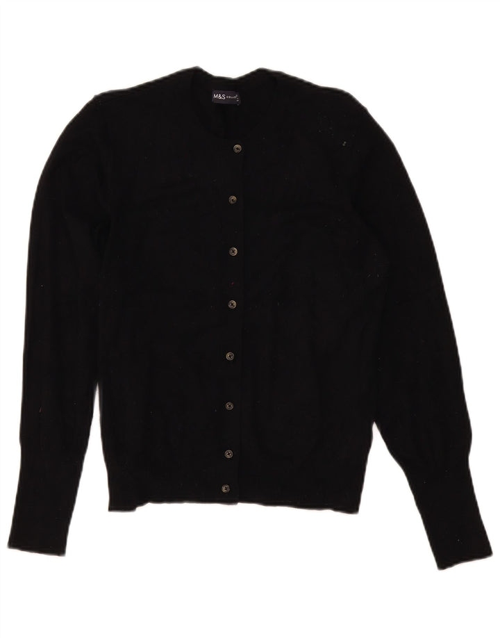 Marks & Spencer Damen-Cardigan-Pullover UK 12 Mittelschwarze Viskose