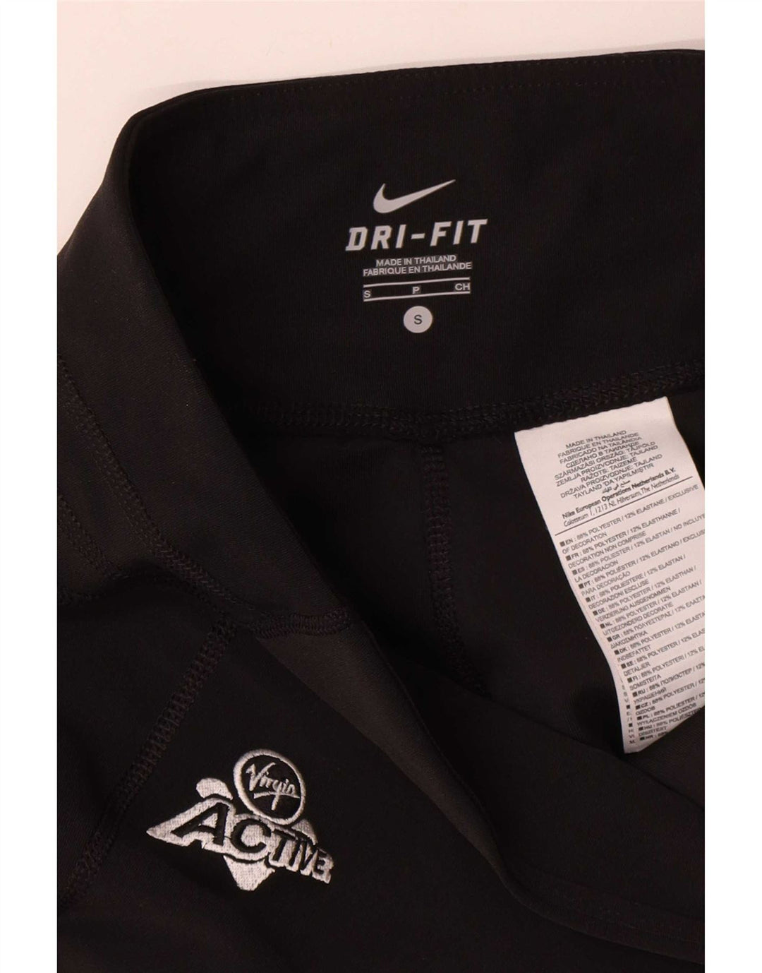 Nike Damen Dri Fit Trainingshose UK 10 Small Schwarz Polyester