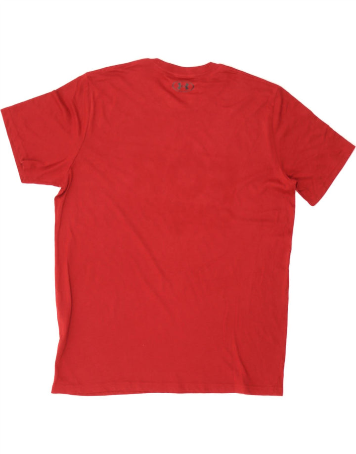 UNDER ARMOUR Mens T-Shirt Top Large Red Cotton Vintage Under Armour and Second-Hand Under Armour from Messina Hembry 