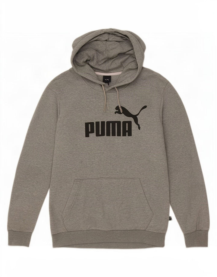 Puma Herren-Kapuzenpullover mit Grafik, klein, grau meliert, Baumwolle