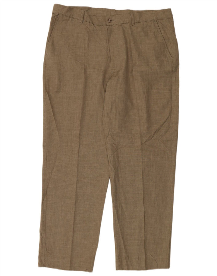 Farah Herren Tapered Freizeithose W40 L31 Braunes Polyester