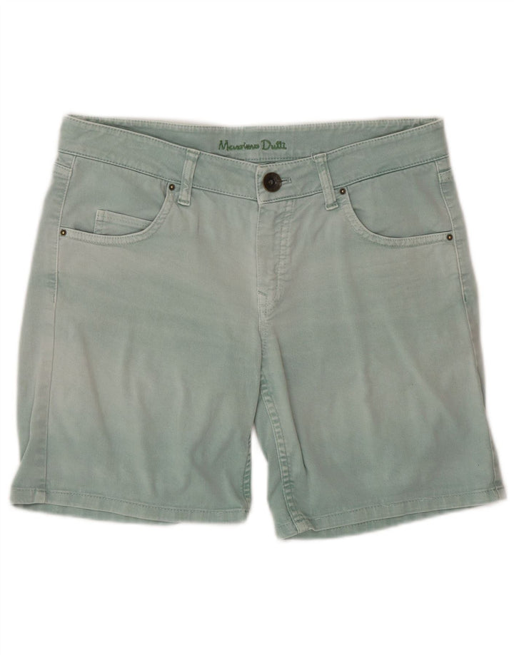 MASSIMO DUTTI Womens Denim Shorts EU 38 Small W28 Green Cotton