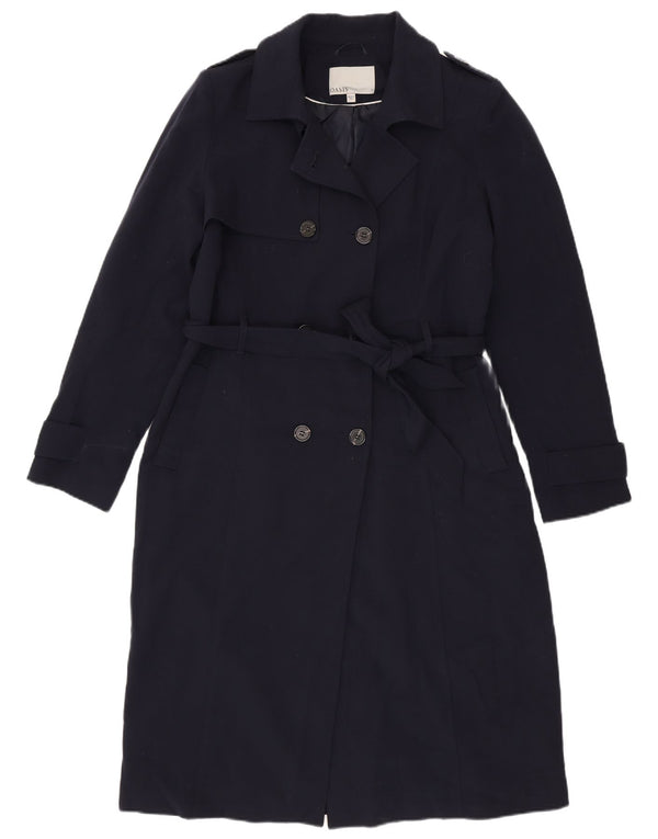Oasis Damen Trenchcoat UK 16 Large Marineblau Polyester