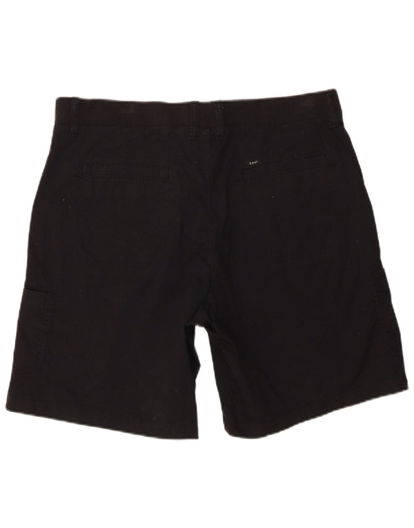 Lee Damen-Cargoshorts mit mittlerer Leibhöhe und entspannter Passform, US 14, XL, W38, schwarze Baumwolle