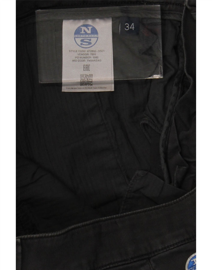 North Sails Herren Cargoshorts W34 Große graue Baumwolle