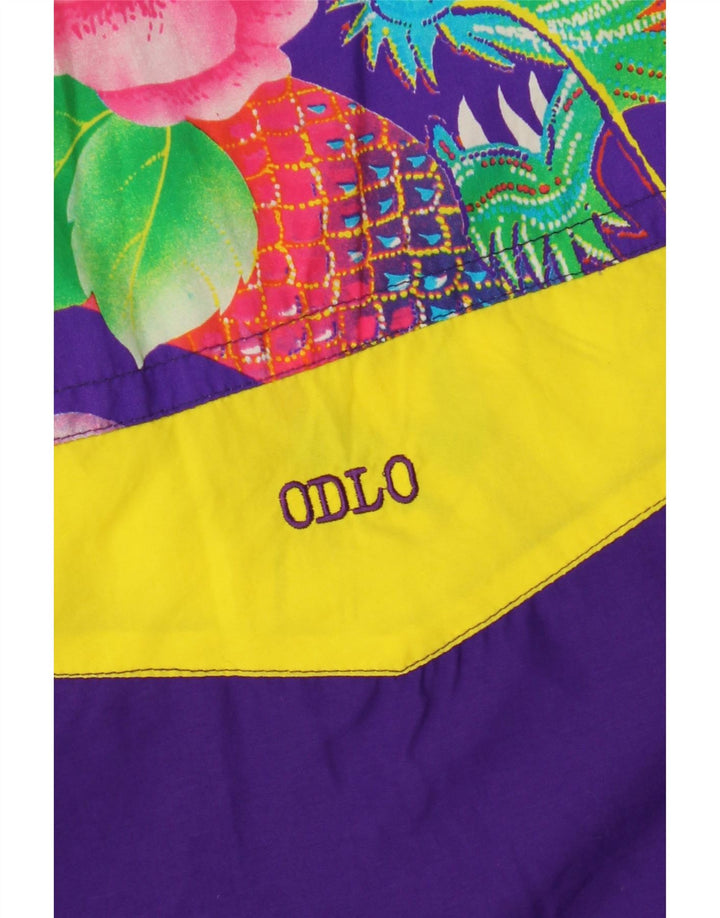 ODLO Damen Übergroße Anorakjacke EU 36 Small Purple Floral Polyester