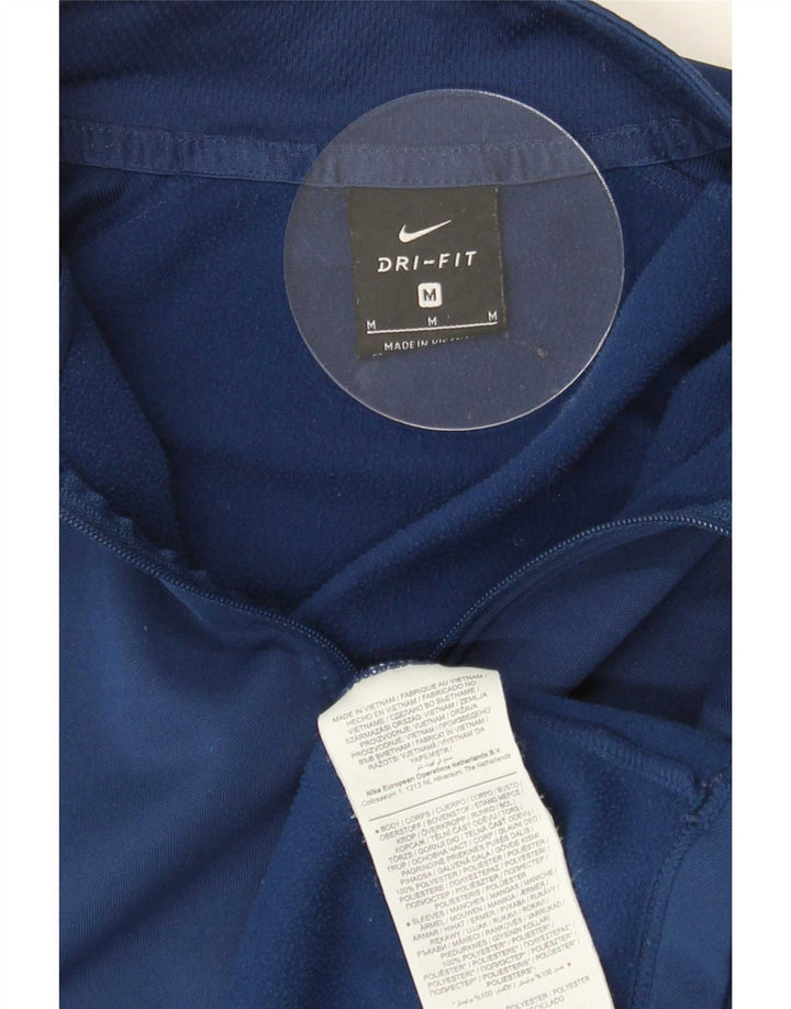 Nike Herren Dri Fit Graphic Pullover-Trainingsoberteil mit Reißverschluss und Halsausschnitt, mittleres Marineblau